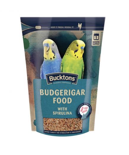 Bucktons Budgie Seed Mix With Spirulina 500g